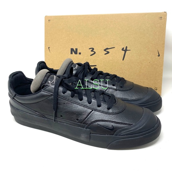 Nike Drop-Type PRM Leather Black Men’s Sneakers - Picture 4 of 9